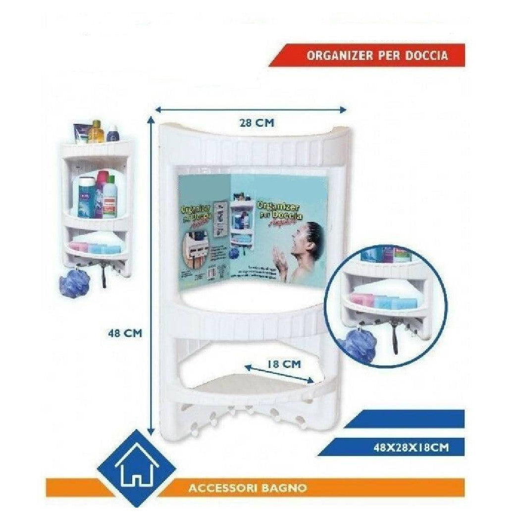 Organizador de plástico 3 estantes Estantes angulares con baño Accesorios de ducha