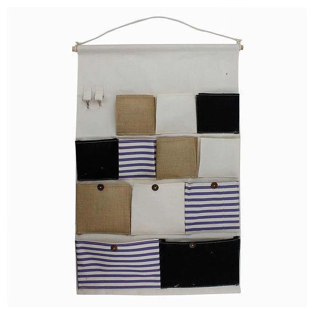 Organizador Objetos para colgar 12 bolsillos en la sala de baño de telas 10482