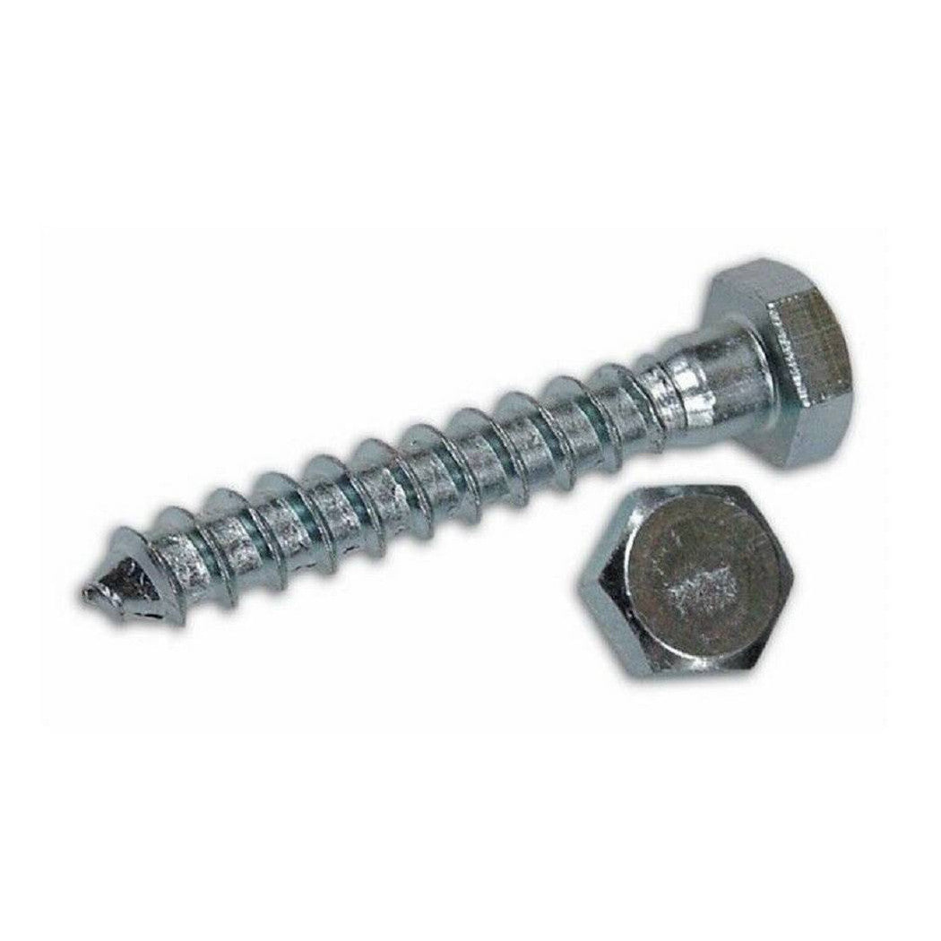 Paquete de 5 tornillos para sillas galvanizadas de madera Hexagon Head 6 x 50 mm