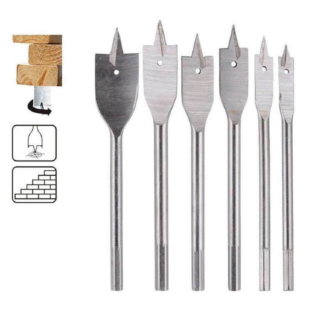 Plazas de cabeza plana para madera 6 piezas Sugerencias Cortadores por taladro 92087