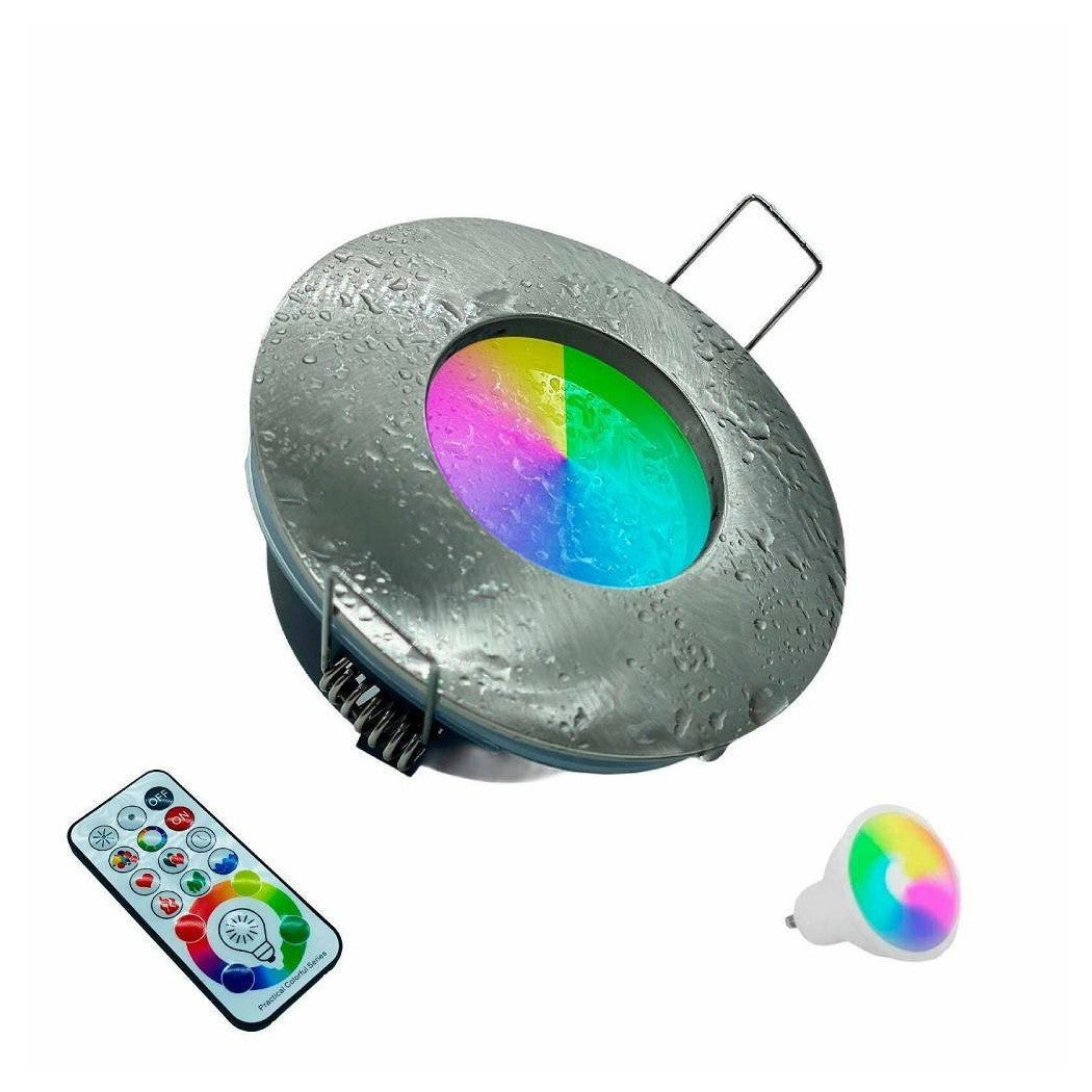 Proyector LED empotrado para la ducha de baño RGBW 10W GU10 Lámpara de cromoterapia