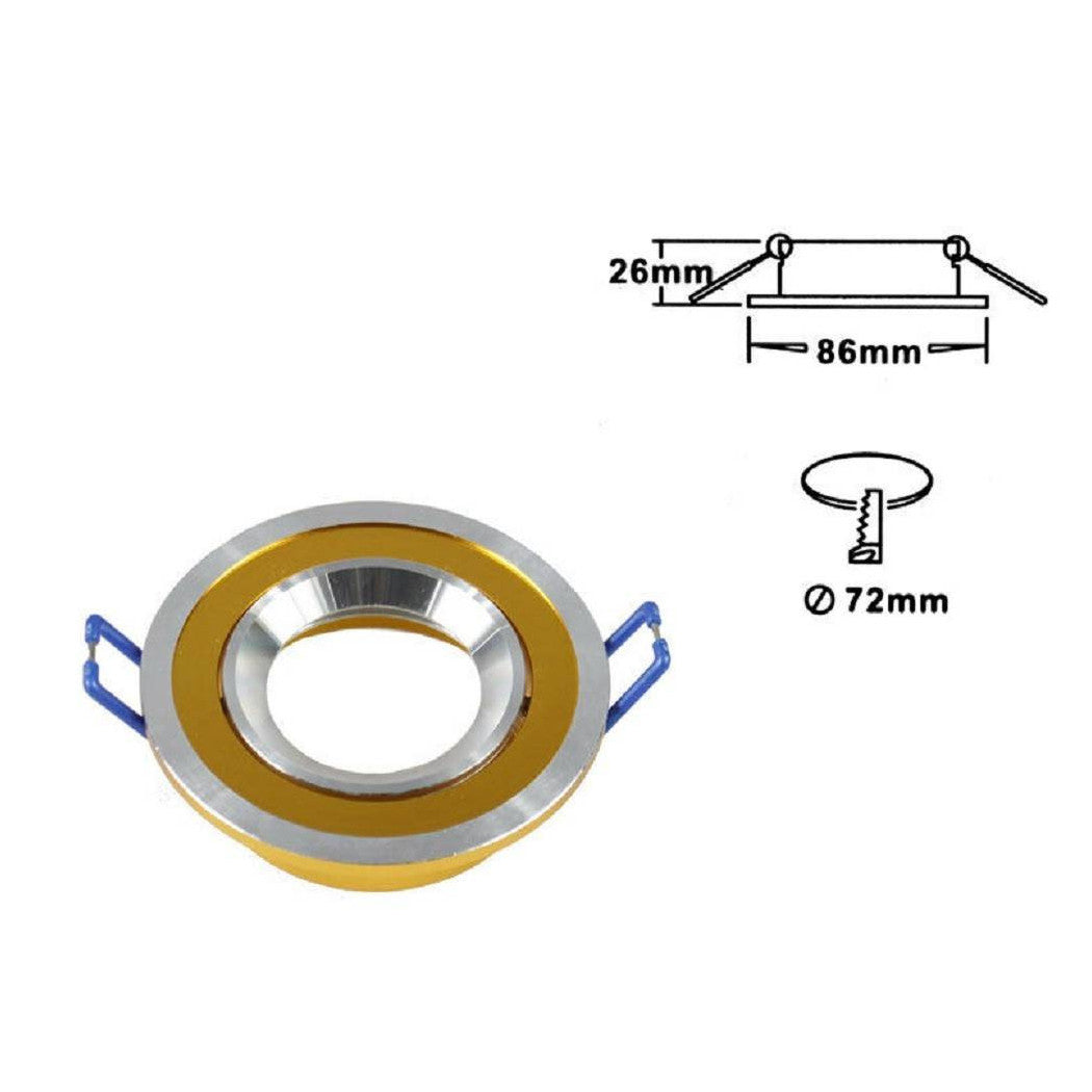 Recessed spotlight door GU10 Round Adjustable Steel Lamp Holder P1