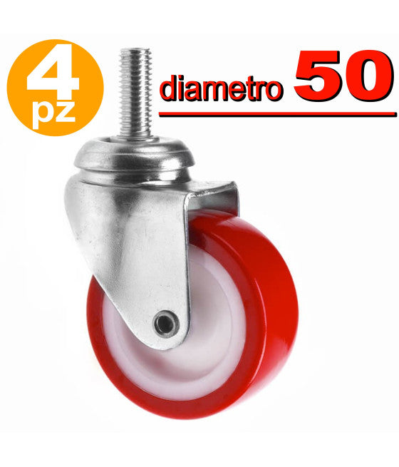 Kit de 4 ruedas rueda de rueda de rueda de rueda para carretillas carretillas Soporte giratorio