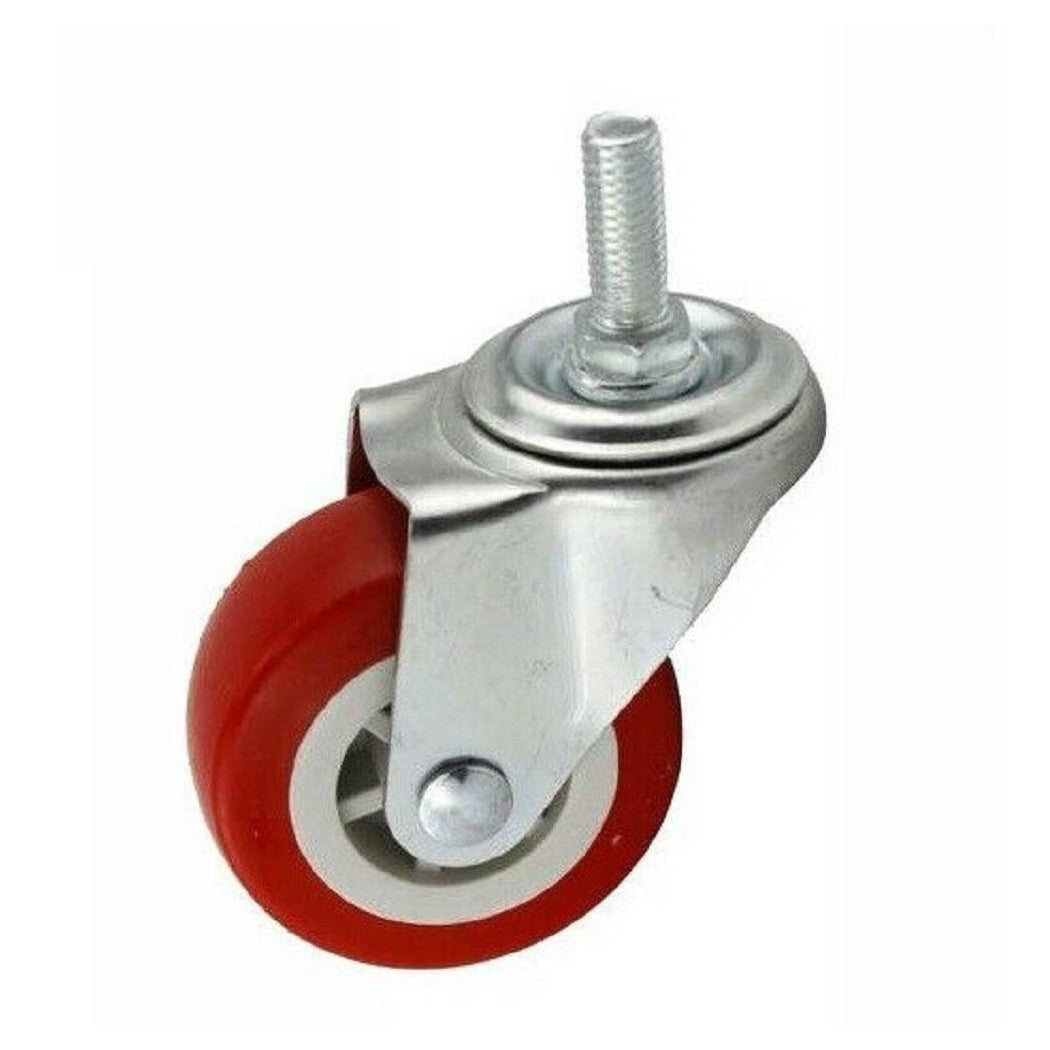 Rueda de reemplazo de goma de la rueda para el carrito de muebles tornillo de soporte de giro 1.5 "