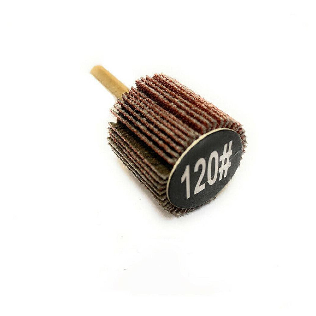 Rueda lamelar con papel abrasivo P120 25 mm TUBO DE TUBO DE GRANO SOUCO