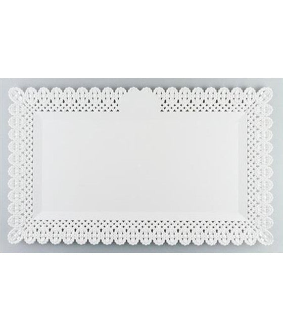 Bandeja de madera de bambú rectangular Edge alto x 41x29x2.5cm Comida de desayuno