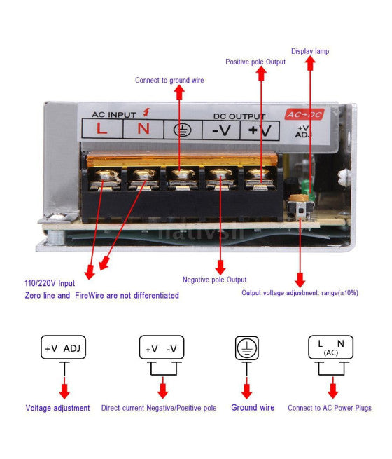 Potencia inversora 300 vatios real 12V convertidor a 220V transformador