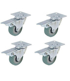 Rueda de reemplazo de goma de la rueda para el carrito de muebles tornillo de soporte de giro 1.5 "