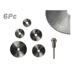 6 Discos de corte con husillo Cuchillas circulares Dremel Varios tamaños DIY