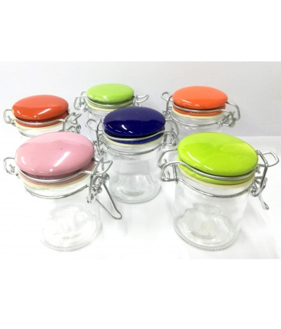 Jarrón con la tapa de ampolla de la galleta para el vidrio lleno de 23 cm