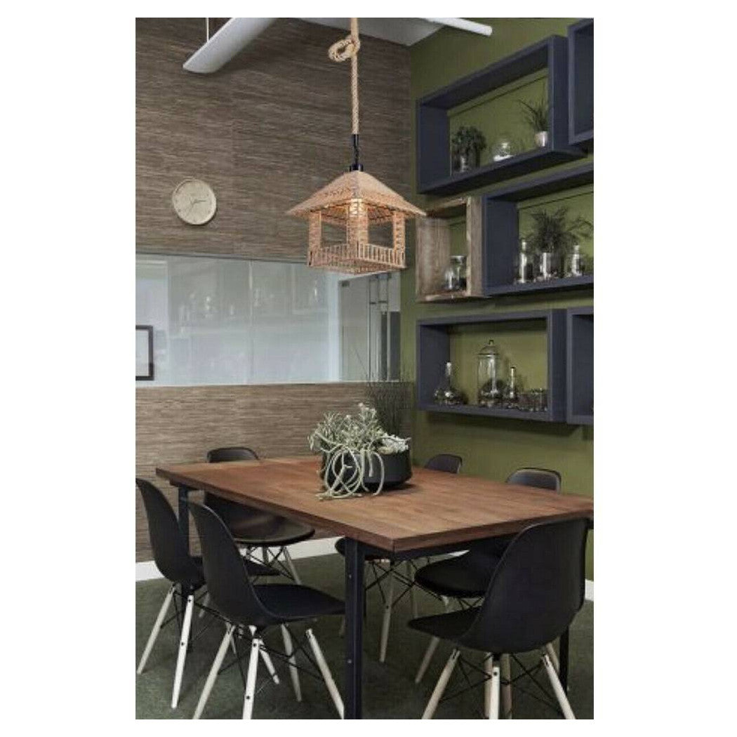 Araña de estilo de cáñamo estilo vintage retro country ataque E27 A56