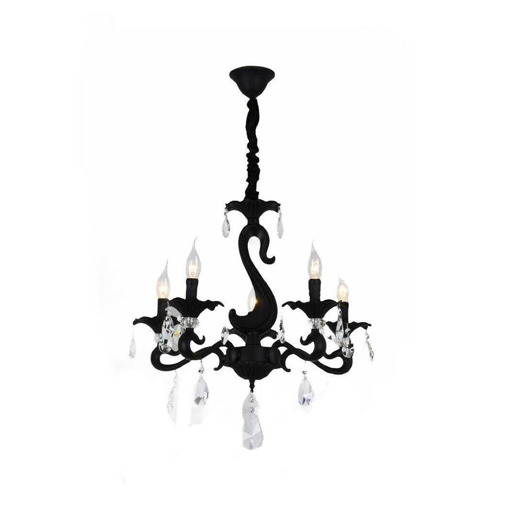 Ataque clásico Chandelier E14 5 brazos con colgantes acrílicos Lámpara A15-5