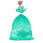 Bolsas de rollos de 7x Bolsas Basura 40LT 55x65cm Cierre de encaje verde 105pc