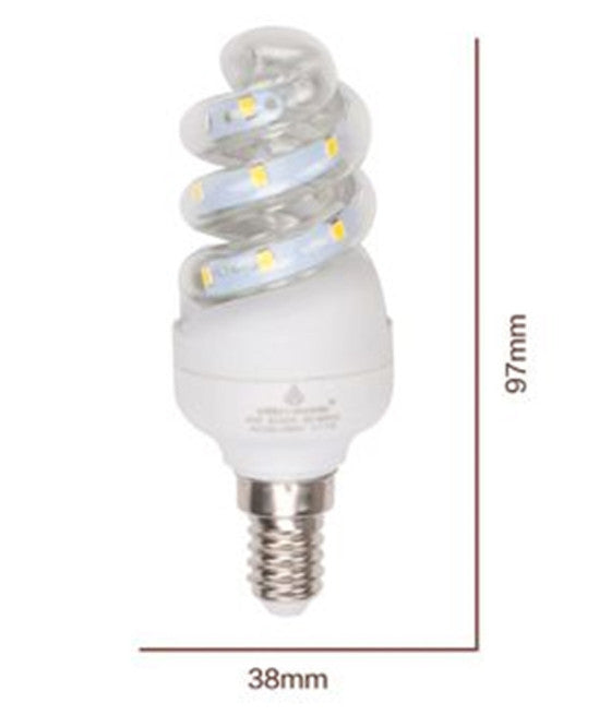 Bombilla LED SPIRAL E14 9W Natural Hot Blanco Luz blanca Luz 56D S-05T