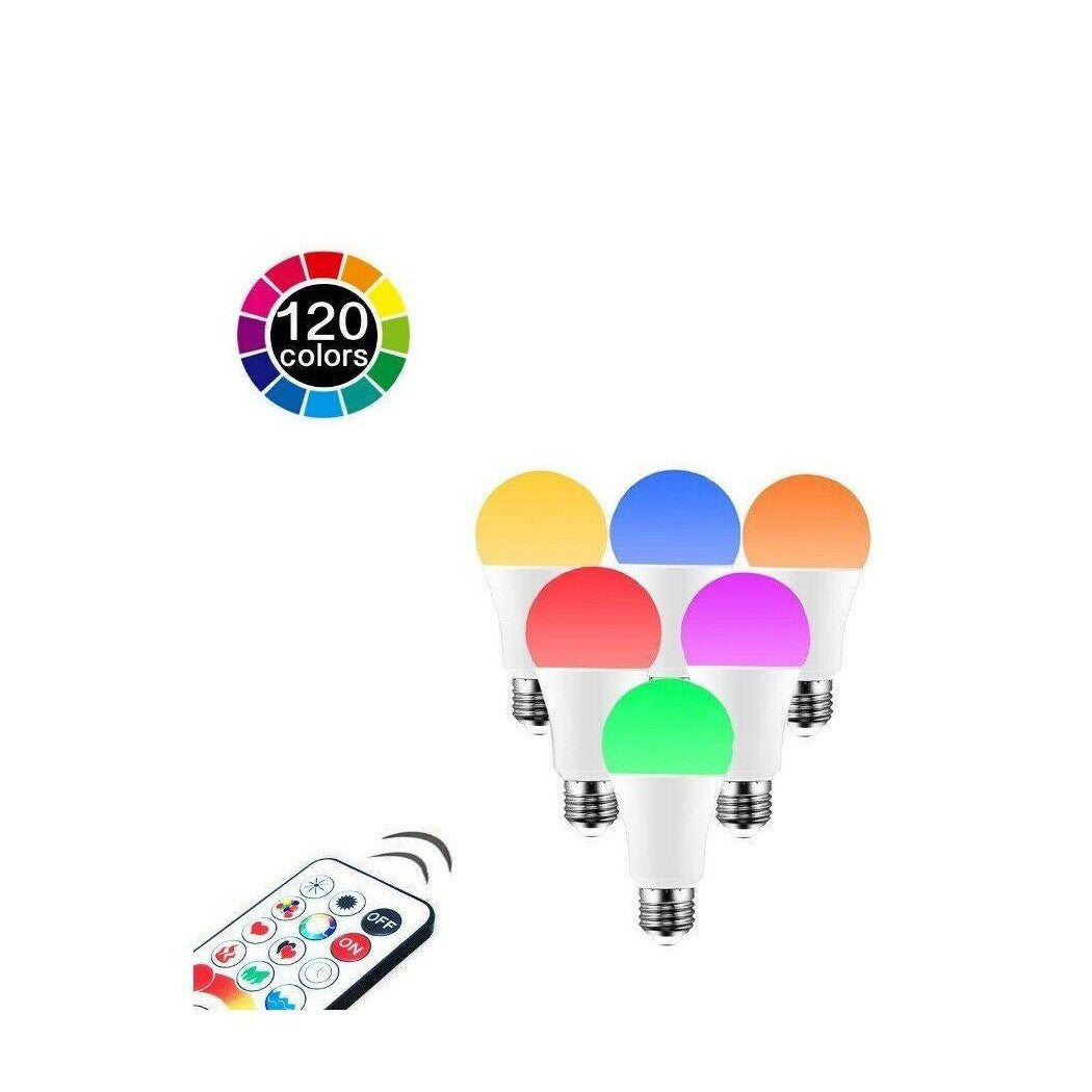 Bombilla LED de 10 vatios E27 RGB RGBW LÁMPARA CON DIMMABLE + CONTROL REMOTO