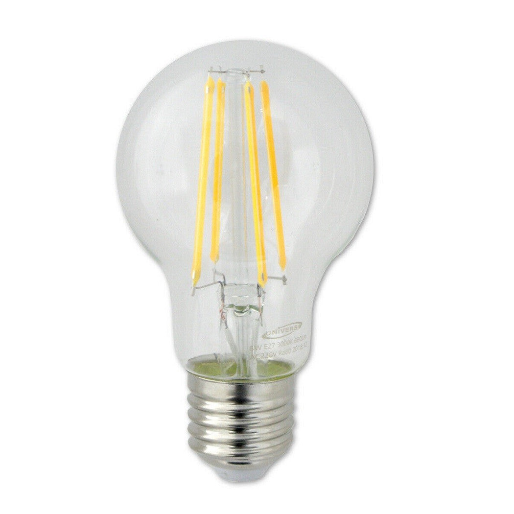 Bombilla LED Filamento 8W E27 A60 esfera de luz 6500K 3000K 4000K 880LM A60-T8