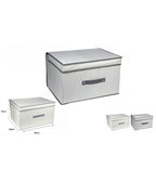 Caja Guardar Caja de vestuario Contenedor 2 cajones Organizador 39 x 34 x 26 CM 69727