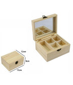 Set 6 cajas de madera Caja de joyería decoupage 8,8x5x5.5cm