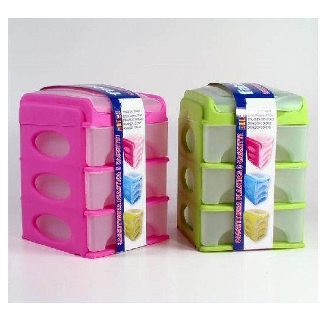 Cajones de plástico 3 cajones de plástico multiusos Piezas pequeñas de algodón