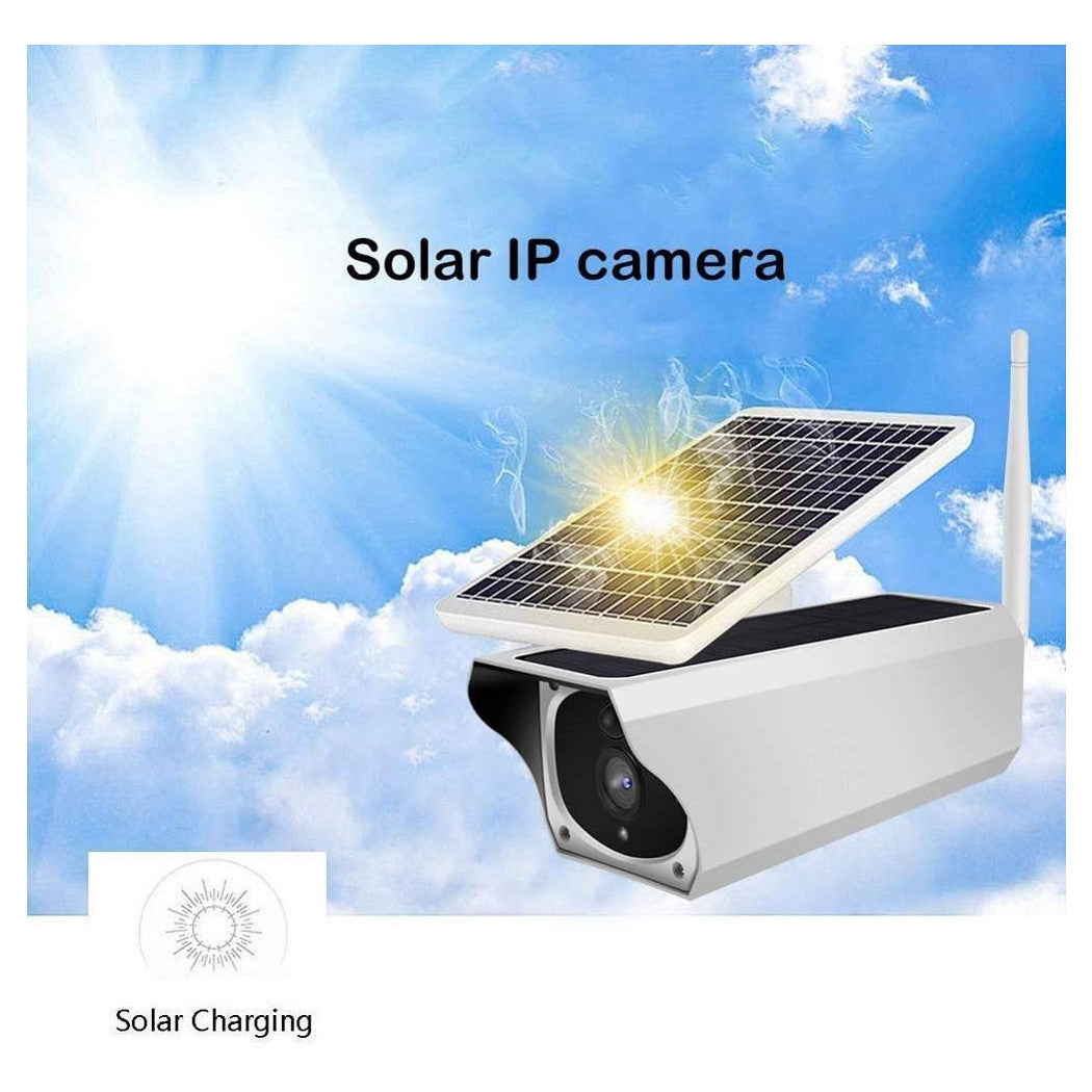 Cámara WiFi al aire libre con panel solar para uso continuo CW489