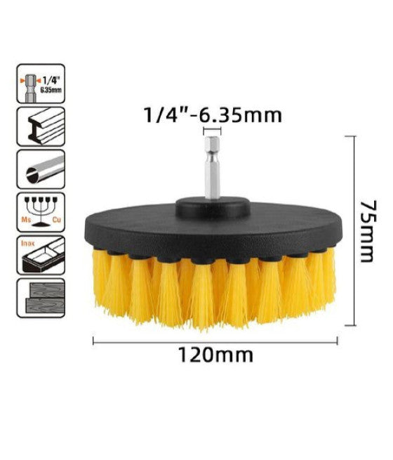 Cepillo de pulido Cables de nylon Toe Abrasivo Puntos de perforación suave 75mm