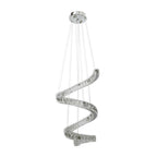 Chandelier espiral Ajustable Suspensión Base de cristales Mirror 32W 6500K B15
