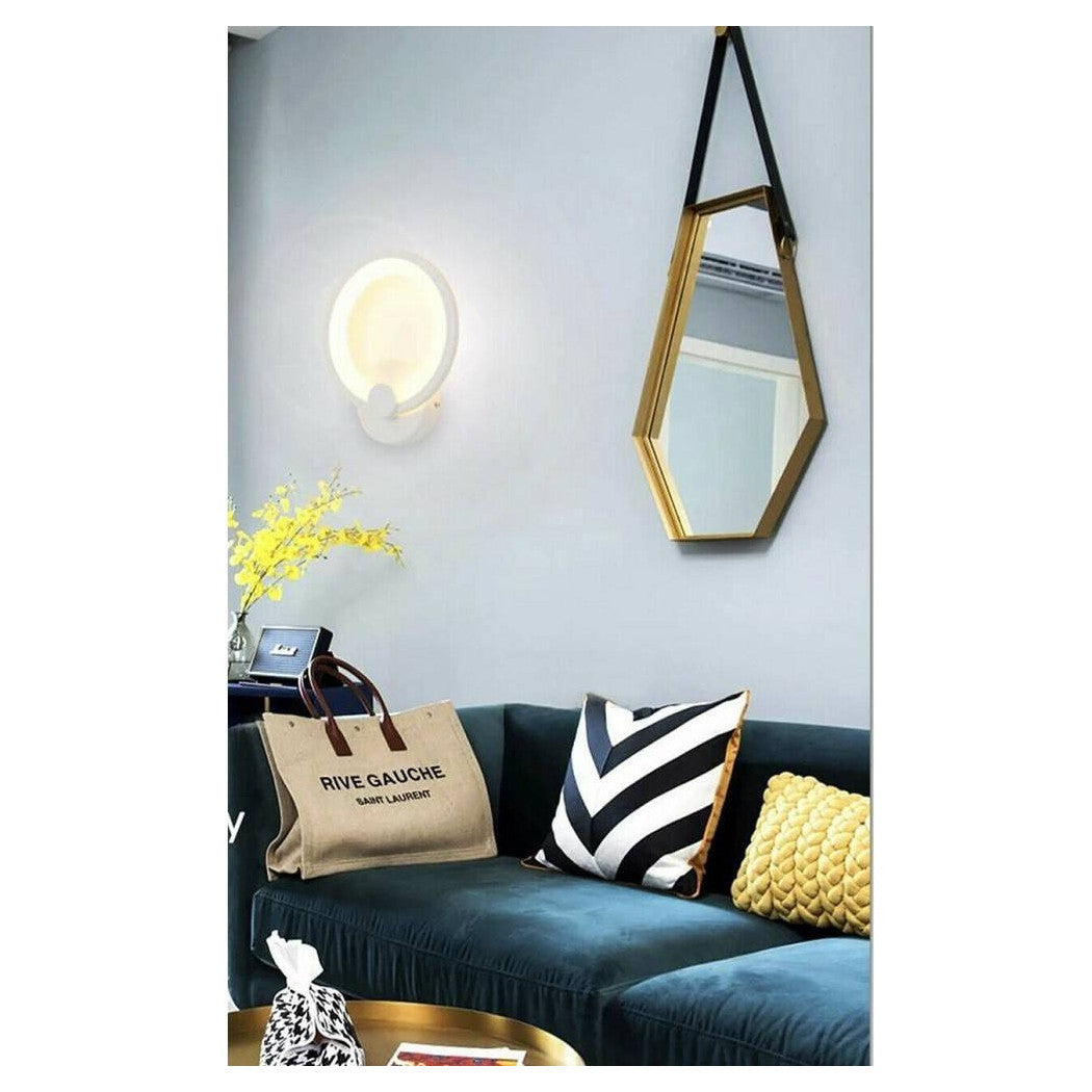 Círculo de apliques 10 vatios de pared abat jour caliente frío luz natural 6551 E27