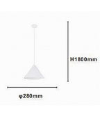 Lámpara de techo LED con franja 27W moderna luz blanca ligera natural B02