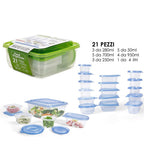 Conjunto de contenedor de jarra de vidrio de 12 piezas con cubierta de jarra de 250 ml