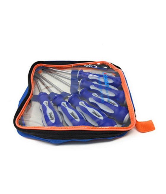 Conjunto de destornilladores de 6pc con cortes magnéticos para punta y estrella 50269 Giravite Bag