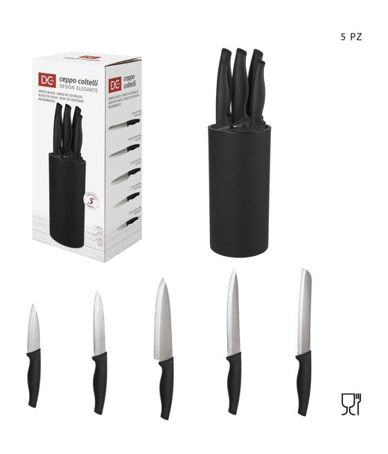 Set 7 Steel Kitchen Knives Non-slip Handle Multiple Peeled WHITE