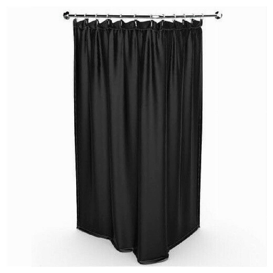 Cortina de ducha anti-soporte 180 x 200 cm con anillos de baño negro 69768