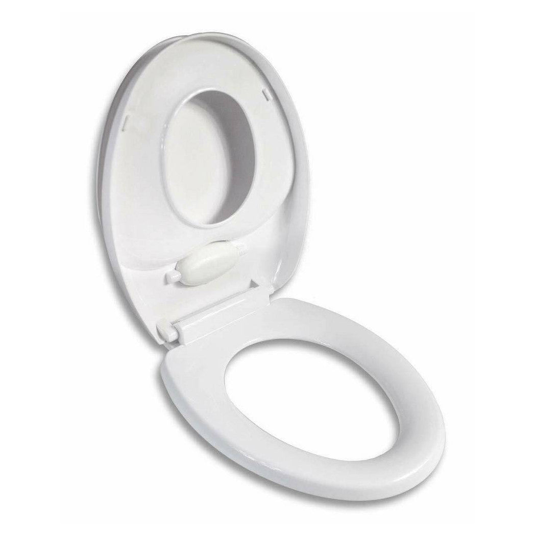 Cubierta blanca adaptador reductor para niños tableta WC Cierre acolchado