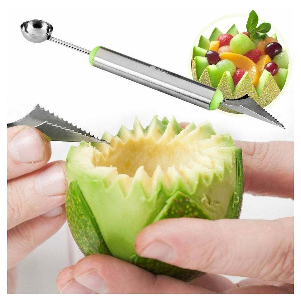 Cuchillo doble cavado Carvore para bolas de decoración de bolas