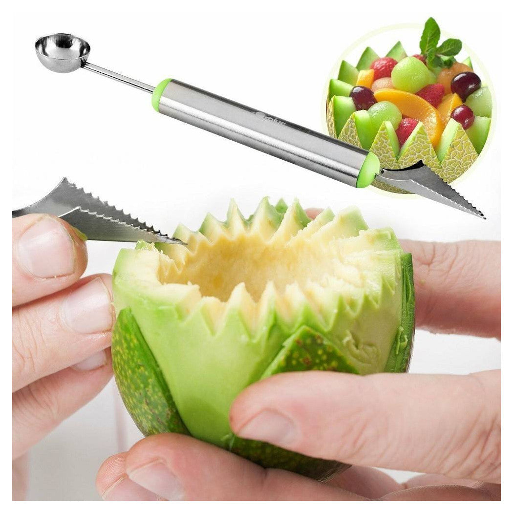 Cuchillo doble cavado Carvore para bolas de decoración de bolas