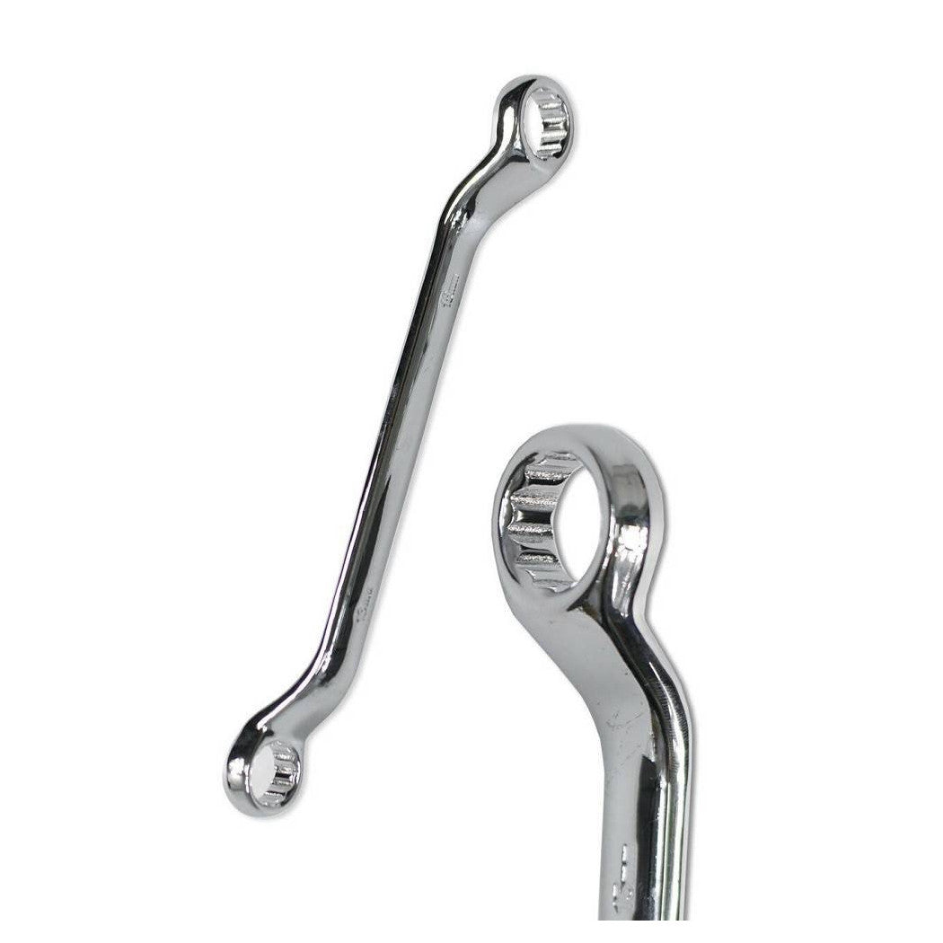 Curva de doble cabeza poligonal 6 PCS Llave larga en Chrome Vanadium 91705