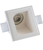 Foco cuadrado blanco 80mm Portfolet P10 GU10 incorporado IP20