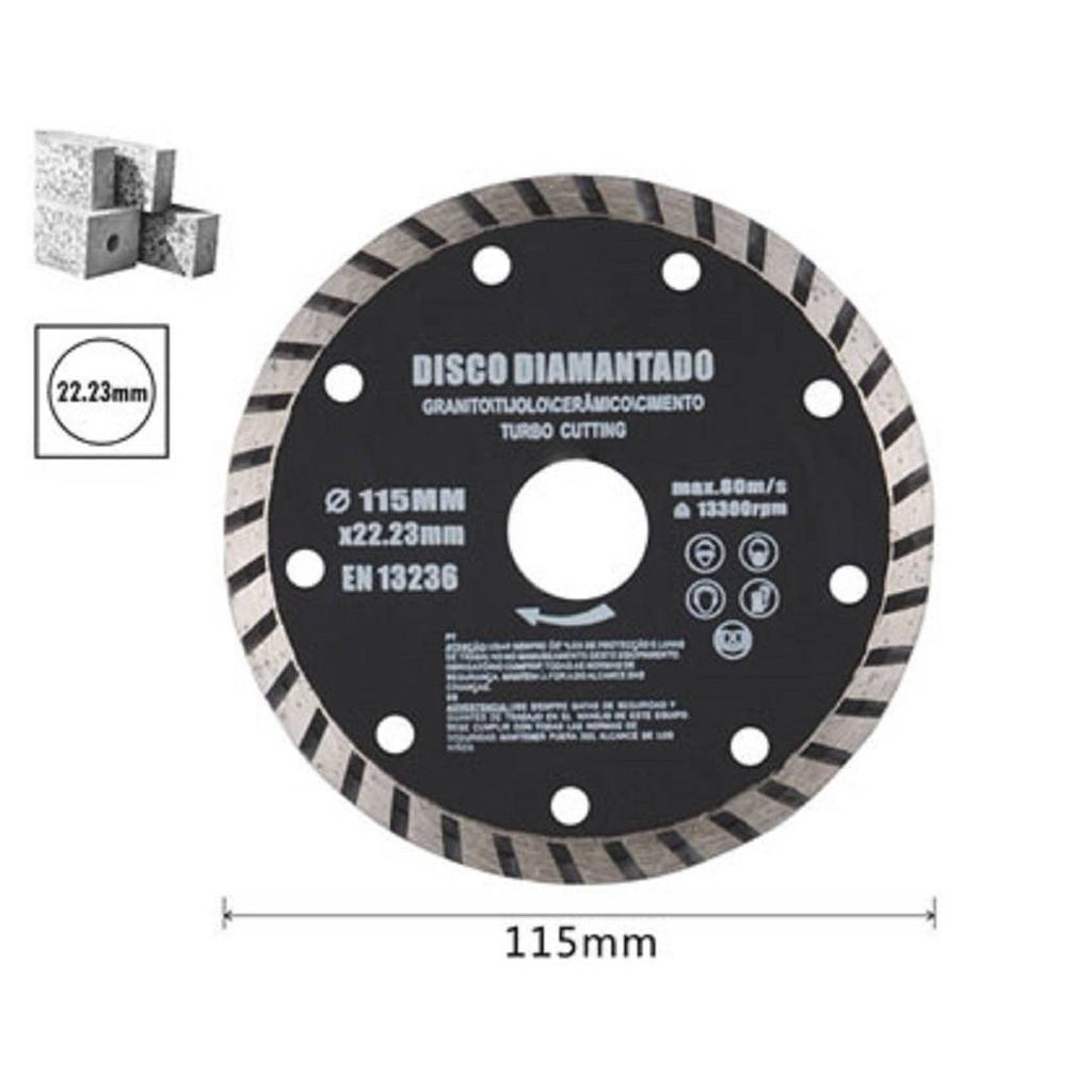 Diamond Disco segmented 115 mm para ladrillos de hormigón Molinillo flexible