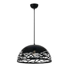 Diseño contemporáneo Chandelier Metal Shades Suspensión perforada E27 A37 Negro