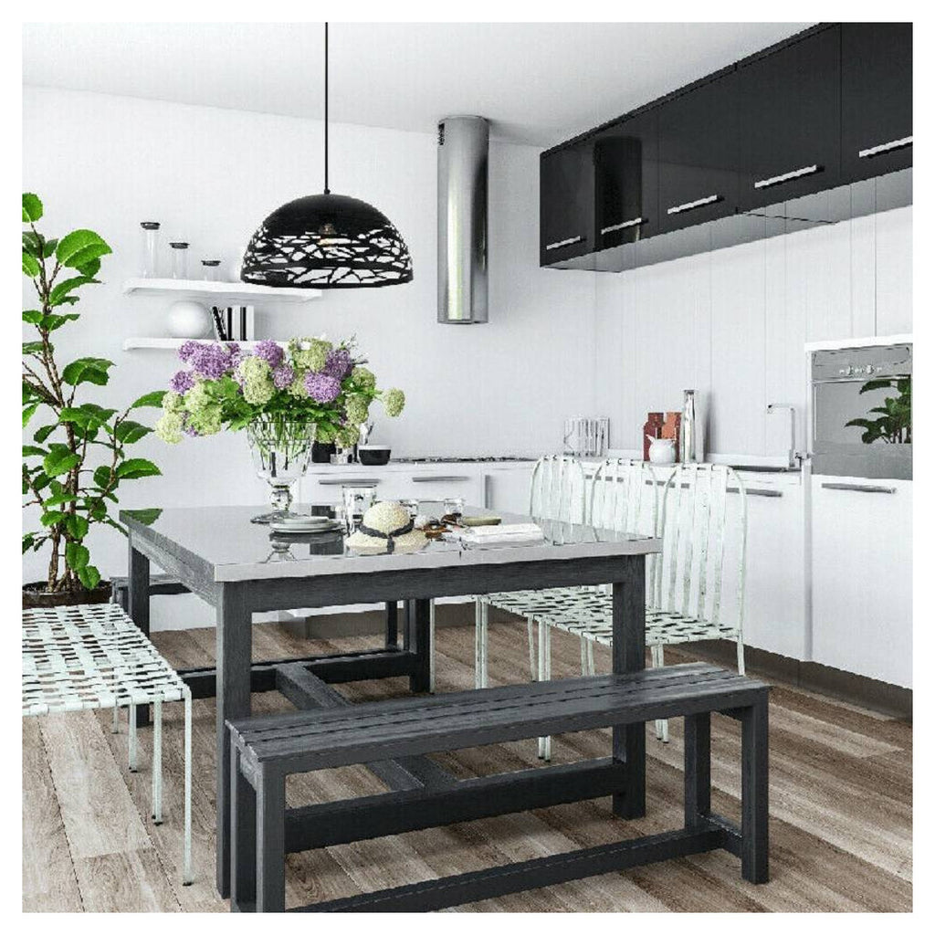 Diseño contemporáneo Chandelier Metal Shades Suspensión perforada E27 A37 Negro