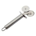 Doble rueda de acero inoxidable Pizza Pancake Pie Sket Slicer Lama