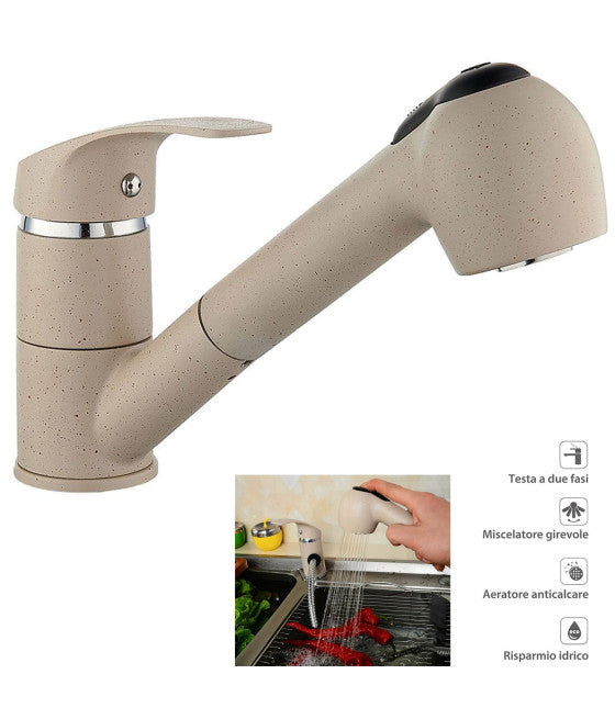 Ducha de mano extraíble de una sola palanca de lavamanos con ducha de mano extraíble 52992