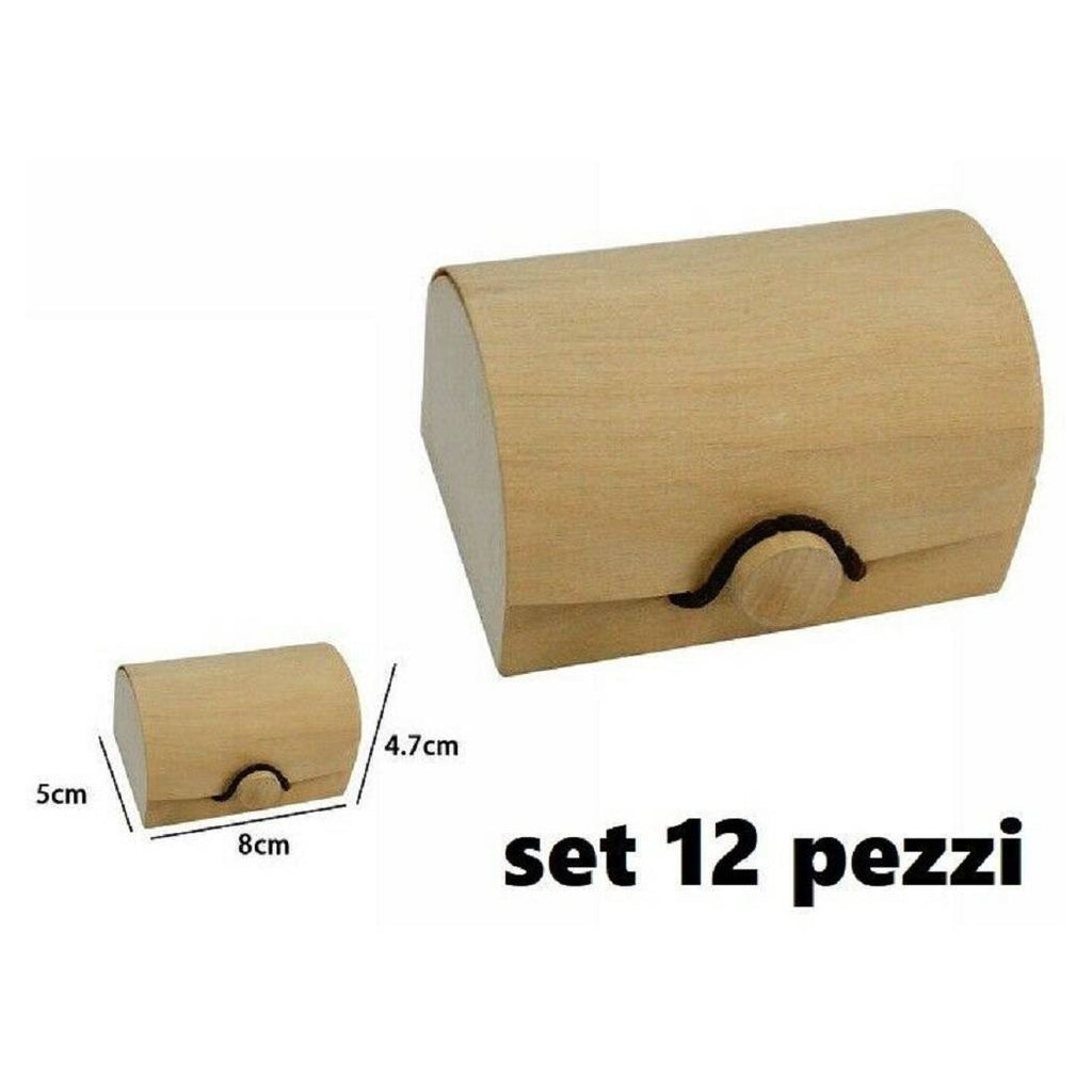 Establecer 12 cajas Caja de madera Caja de madera Decoupage Joyería caja de boxeo 53488A