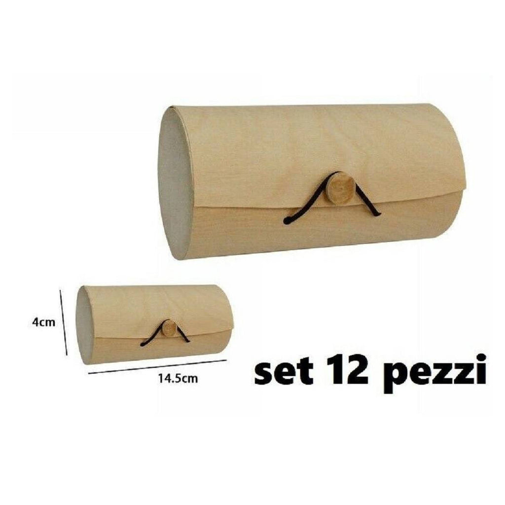 Establecer 12 cajas de caja Caja de madera Decoupage Joyería caja de joyería 53485A