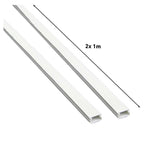 Establecer 2 1MT adhesivo glándula de cable con plástico blanco 20 x 10 mm