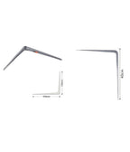 Soportes angulares 2 PCS Soporte de soporte Cierre de soporte 150 x 120 x 30 mm negro