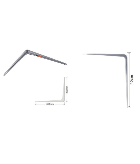 Soportes angulares 2 PCS Soporte de soporte Cierre de soporte 150 x 120 x 30 mm negro