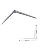 Soportes angulares 2 PCS Soporte de soporte Cierre de soporte 150 x 120 x 30 mm negro