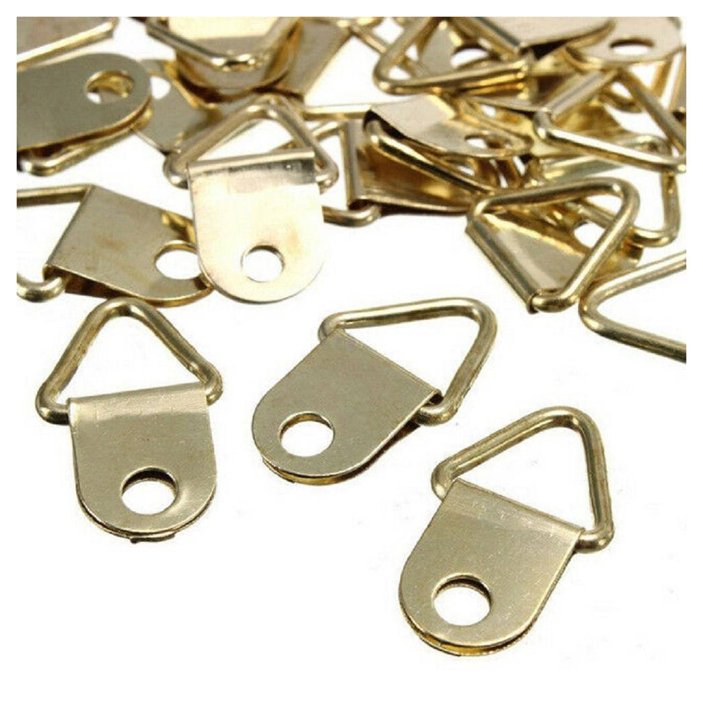 Establecer 20 piezas de ganchos Ganchos Cuelga Marcos de latón de oro 10 x 23 mm