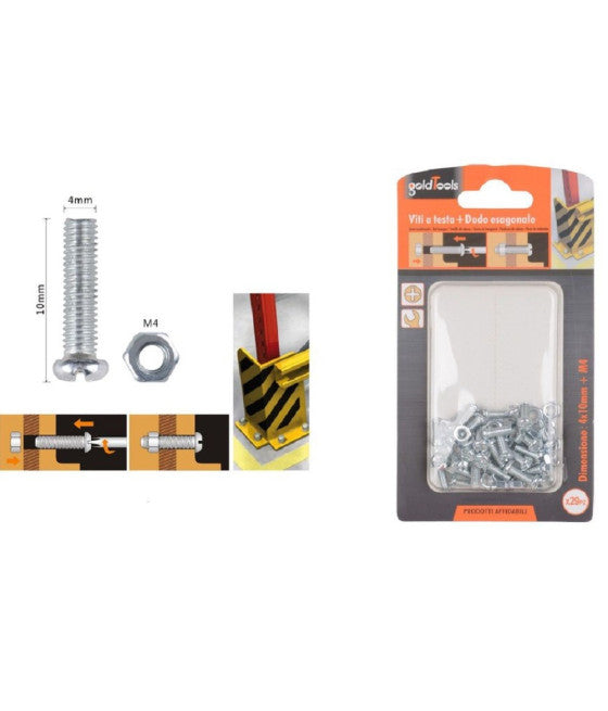 KIT 420 Tornillos de cabeza de cabeza redonda plana CrossPrint CrossPrint 12 Mediciones